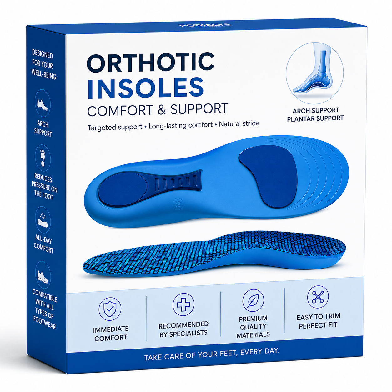 PODIA+ - Pain-Relief Orthotic Insoles