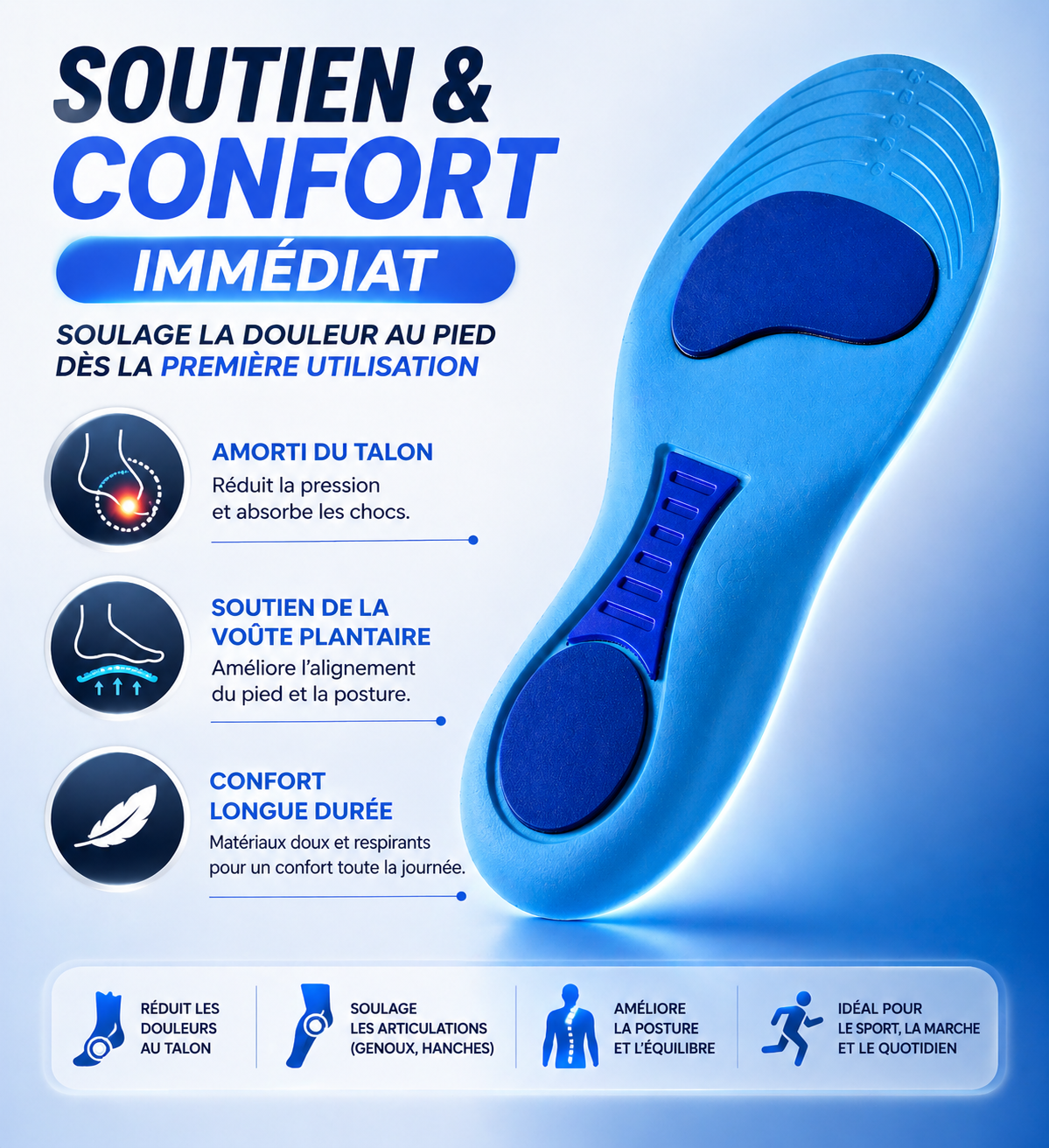 Semelles Orthopédiques Anti-Douleur