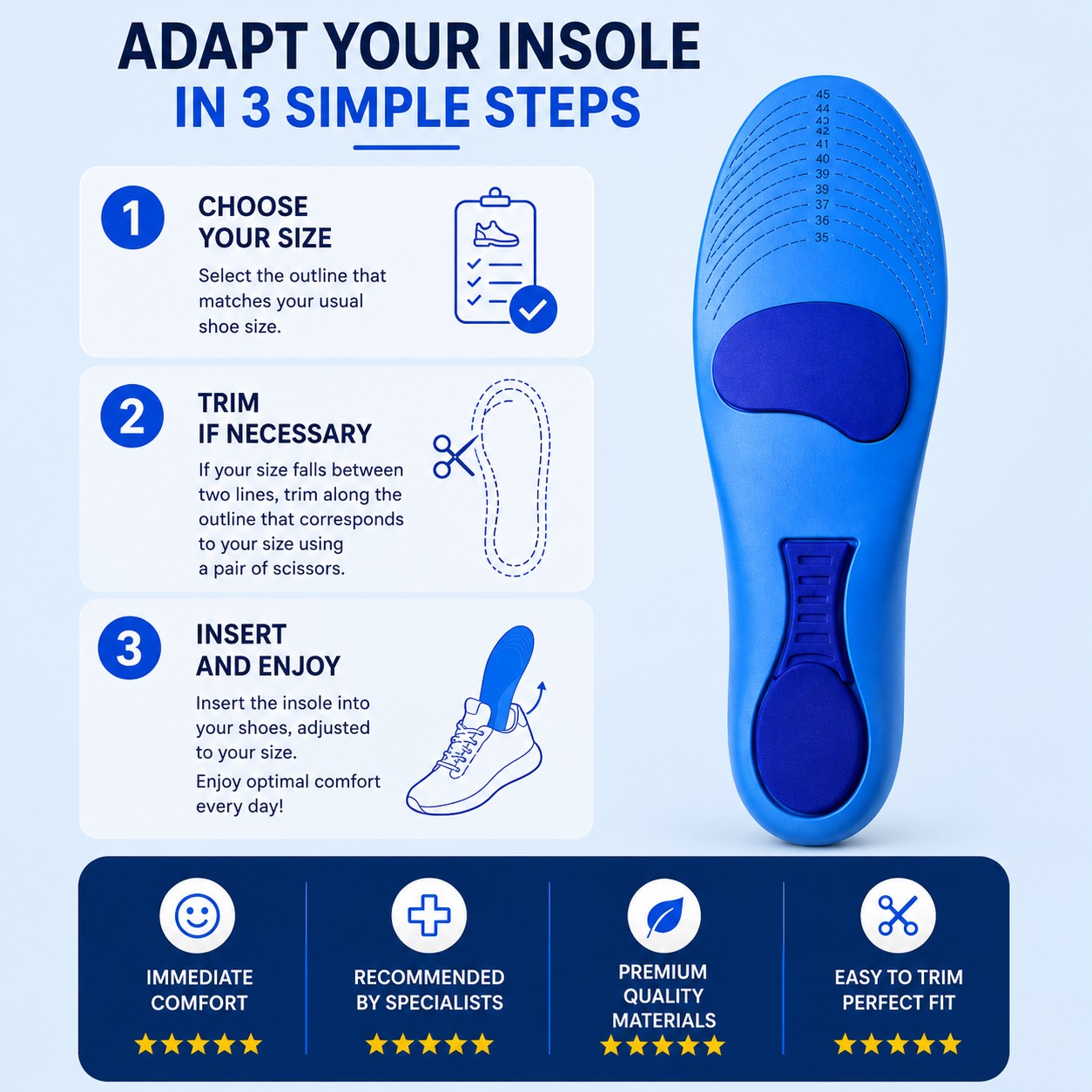 PODIA+ - Pain-Relief Orthotic Insoles