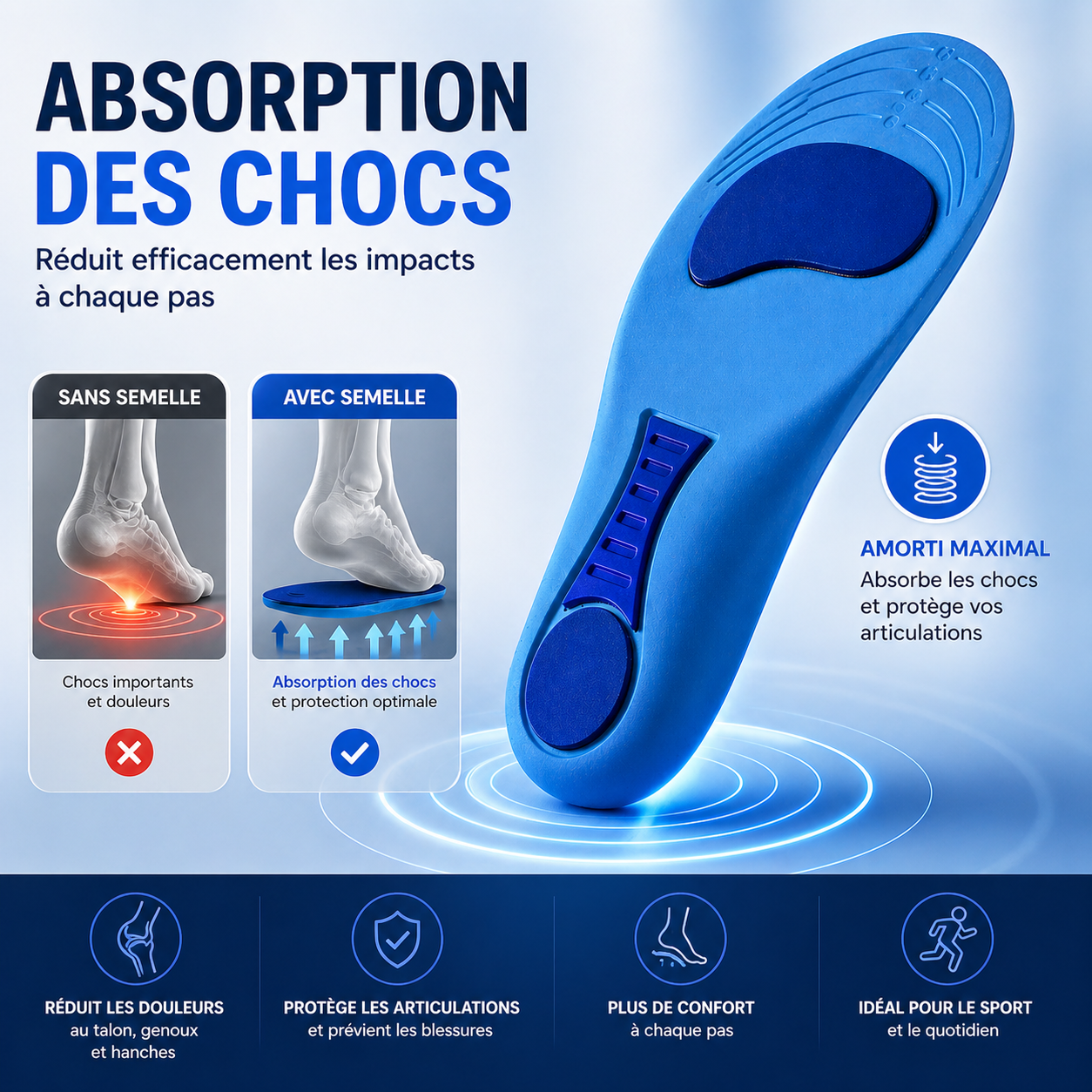 Semelles Orthopédiques Anti-Douleur